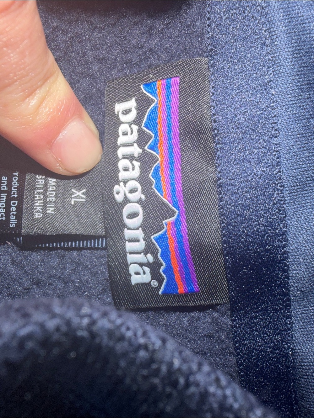 Patagonia Navy Fleece Vest with Harrow Embroidery - Picture 6 of 6